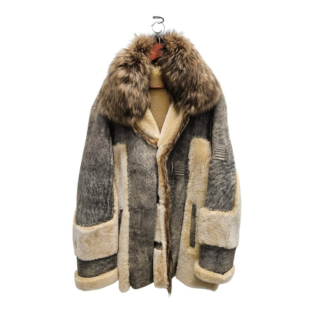 Jacques Locci Exclusive Line Fur Coat, 100% Lambskin, 58 - PERFECT CONDITION